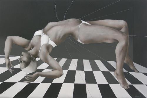 B.E. Białecka, Pieta, 2007, olej na płótnie, 100 x 150